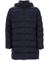 Herno - Extended-Length Padded Down Jacket With Hood And Streamlined Design - Lyst