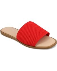 Journee Collection - Journee Prisilla Medium And Wide Width Flat Sandals - Lyst