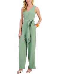 Kasper - Belted V-Neck Jumpsuit - Lyst