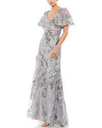 Mac Duggal - Embroidered Mesh Evening Dress - Lyst