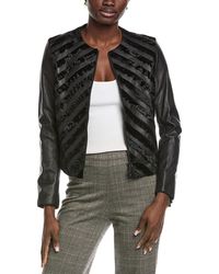 Akris - Rosalie Silk-Lined Leather Jacket - Lyst