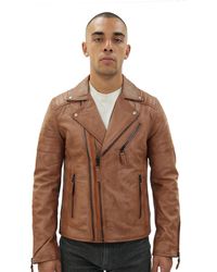 Infinity Leather - Brando Double Cross Zip Biker Jacket-Casablanca - Lyst