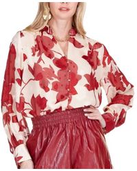 J joy - Autumn Serenade Front Split Buttons Top - Lyst