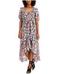 INC - Chiffon Floral Fit & Flare Dress - Lyst