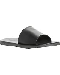 The Men's Store - Castagno Suede Slip On Slide Sandals - Lyst