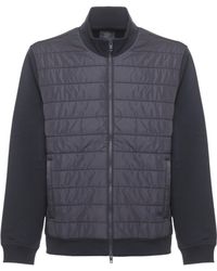 Fay - Quilted Padded Bomber Jacket - Lyst