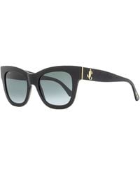 Jimmy Choo - Square Sunglasses Jan/s Black/gold/glitter 52mm - Lyst
