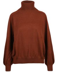 Ballantyne - Cashmere Turtleneck Sweater With High Ribbed Collar - Lyst