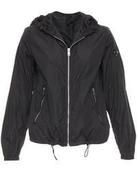 Prada - Re-Nylon Triangle Logo Hooded Windbreaker - Lyst