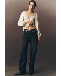 AMO - Annette Mid-Rise Wide-Leg Jeans - Lyst