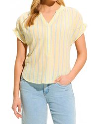 Fdj - Short Sleeve Stripe Top - Lyst