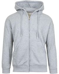 Unbranded - Faux Shearling Lined Full Zip-Up Hoodie Sweatshirt - Lyst