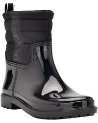 Calvin Klein - Sisely Ankle Block Heel Rain Boots - Lyst