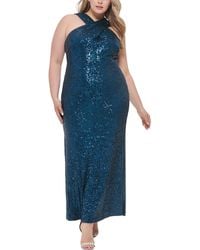 Eliza J - Plus Sequined Maxi Evening Dress - Lyst