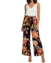 Umgee - Floral Print Wide Leg Pants - Lyst