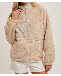 Bluivy - Button Down Fleece Sherpa Jacket - Lyst