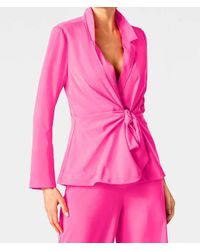 Gretchen Scott - Tie Front Jacket Top - Lyst