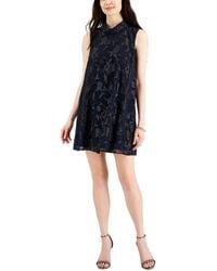 Connected Apparel - Petites Metallic Mini Cocktail And Party Dress - Lyst