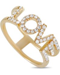 Non-Branded - Lb Exclusive 14k Gold 0.35 Ct Diamond Love Ring - Lyst