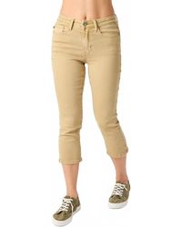 Judy Blue - Mid Rise Dyed Capri Jeans - Lyst