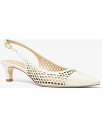 MICHAEL Michael Kors - Mk Amara Laser-Cut Leather Slingback Pump - Lyst