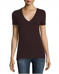 James Perse - V-neck Short Sleeve Cotton T-shirt - Lyst