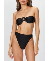 Adriana Degreas - Solid High-leg Strapless Bikini Set - Lyst