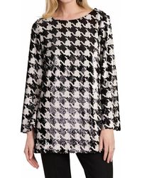 tyler boe - Sandra Sequin Houndstooth Tunic Top - Lyst