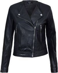 Infinity Leather - Collarless Biker Jacket-Padova - Lyst