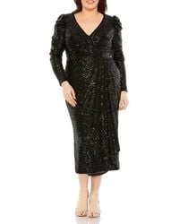 Mac Duggal - Plus Sequined Mesh Evening Dress - Lyst