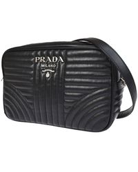 Prada - Diagramme Leather Shoulder Bag (pre-owned) - Lyst
