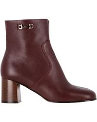 Ferragamo - Ferragamo Otello Buckle-Detail Ankle Boots - Lyst