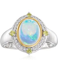 Ross-Simons - Ethiopian Opal And . Diamond Ring With . Peridot - Lyst