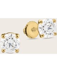Pajure - 1 Ct 18K Lab Grown Diamond Solitaire Stud Earrings - Lyst