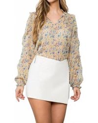 Thml - Flower Print Long Sleeve Blouse - Lyst