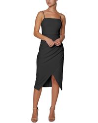 Laundry by Shelli Segal - Stretch Crepe Midi Cocktail And Party Dress - Lyst