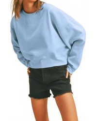 Honestee - Blank Short Cropped Long Sleeve Sweatshirt - Lyst