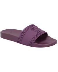 Versace - Palazzo Medusa Pool Slide 'Burgundy' - Lyst