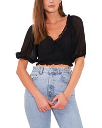 1.STATE - Fringed V-neck Pullover Top - Lyst