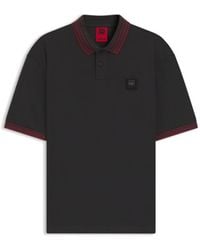 HUGO - X Rb Polo Shirt With Bull Logo Patch - Lyst