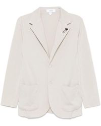 Lardini - Light Cotton Jacket With Notched Lapels - Lyst