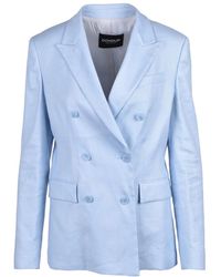 Dondup - Light Double-Breasted Linen Viscose Jacket - Lyst