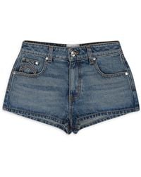 Rhude - Low-Waist Denim Shorts - Lyst