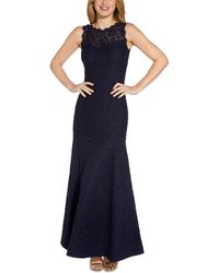 Adrianna Papell - Lace Maxi Evening Dress - Lyst