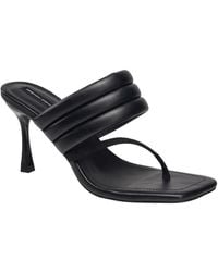 French Connection - Valerie Vegan Leather Slip On Heel Sandals - Lyst