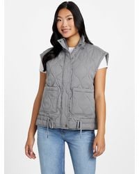 Guess - Glass Quilted Vest - Lyst