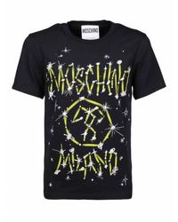 Moschino - Cotton Graffiti Logo Short Sleeve T-shirt - Lyst