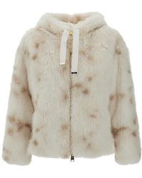 Herno - Lynx-Effect Faux Fur Hooded Jacket - Lyst