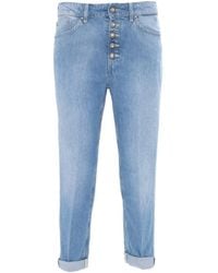 Dondup - High-Waisted Five-Pocket Jeans With Decorative Button Fly - Lyst