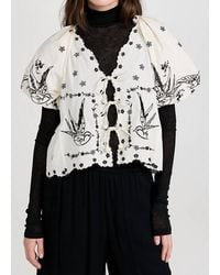 Sea - Kingsley Embroidery Tie Front Top - Lyst